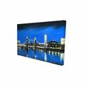 Fondo 20 x 30 in. Blue Skyline of London-Print on Canvas FO2786914